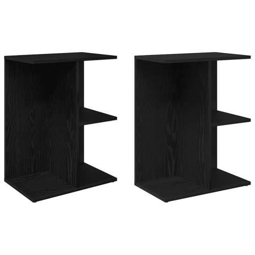 Noćni ormarići 2 kom crni hrast 46,5x29x61cm konstruiranog drva - Crna 2 Cijena