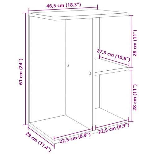 Noćni ormarići 2 kom crni hrast 46,5x29x61cm konstruiranog drva - Crna 2 Cijena