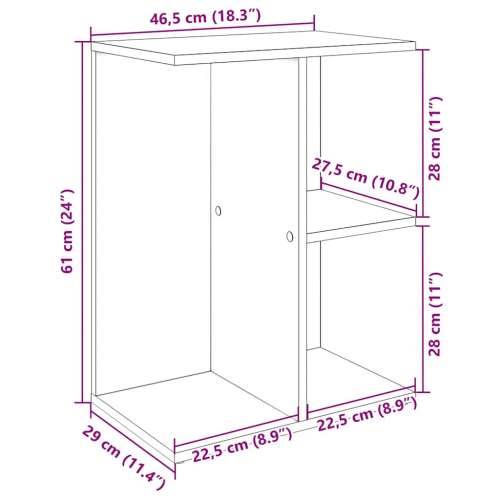 Noćni ormarić staro drvo 46,5x29x61 cm konstruiranog drva - Staro drvo 1 Cijena