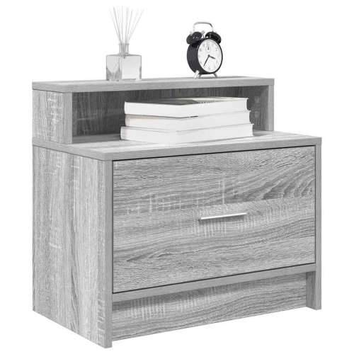 Noćni ormarići s ladicom 2 kom siva sonoma 51x31x47 cm - Sivi hrast sonoma 2 Cijena