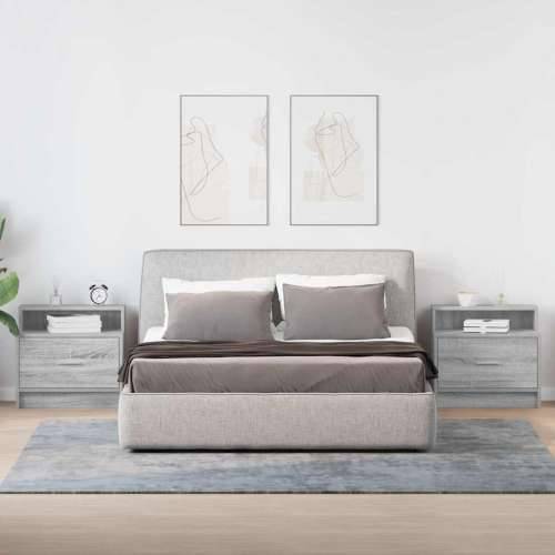 Noćni ormarići s ladicom 2 kom siva sonoma 51x31x47 cm - Sivi hrast sonoma 2 Cijena