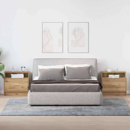 Noćni ormarići s ladicom 2 kom artisan hrast 51x31x47 cm - hrast artisan 2 Cijena