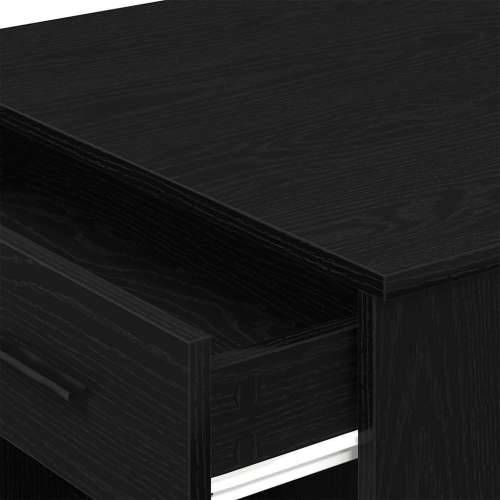 Radni stol s ladicom i policom crni hrast 102x62x77,5 cm - Crna 1 Cijena
