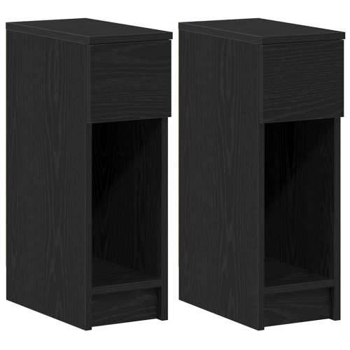 Noćni ormarići s ladicom 2 kom crni hrast 20x36x60 cm - Crna 2 Cijena