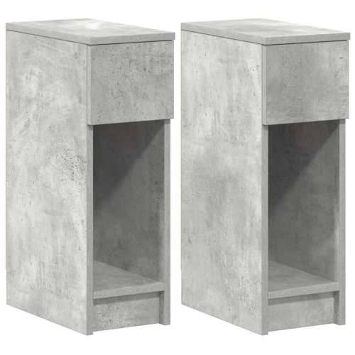 Noćni ormarići s ladicom 2 kom beton sivi 20x36x60 cm - Beton siva 2 Cijena
