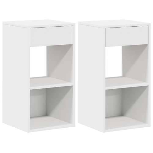 Noćni ormarići s ladicom 2 kom bijeli 35x34x66,5 cm - Bijela 2 Cijena