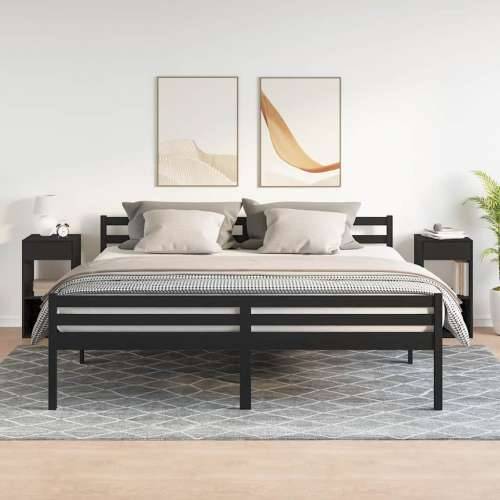 Noćni ormarići s ladicom 2 kom crni hrast 35x34x66,5 cm - Crna 2 Cijena