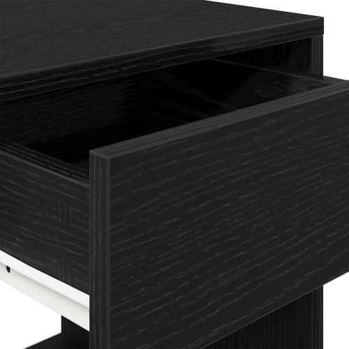 Noćni ormarići s ladicom 2 kom crni hrast 35x34x66,5 cm - Crna 2 Cijena