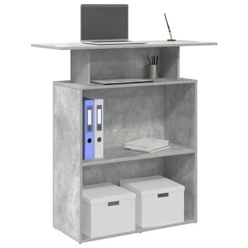 Recepcijski stol beton sivi 100x40x104 cm konstruirano drvo - Beton siva Cijena