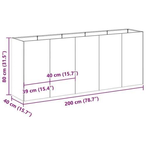 Sadilica antracit 200x40x80 cm od hladno valjanog čelika - Antracit 200 x 40 x 80 cm 1 Cijena