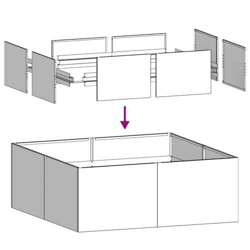 Sadilica crna 100x100x30 cm od čelika - Crna 100 x 100 x 30 cm 1 Cijena