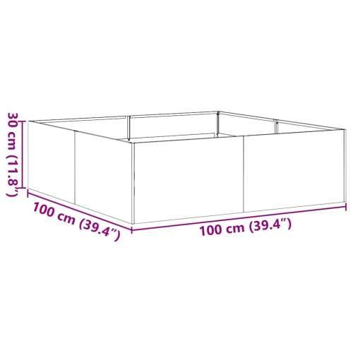 Sadilica crna 100x100x30 cm od čelika - Crna 100 x 100 x 30 cm 1 Cijena