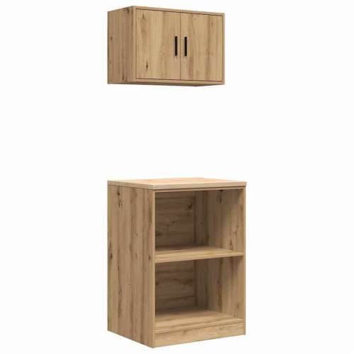 Garažni ormarići 2 kom boja hrasta artisan konstruirano drvo - artisian oak 60 x 51 x 85 cm 1 2 police Cijena