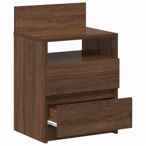 Noćni ormarići 2 kom s 2 ladice smeđi hrast 40x33x60 cm - Smeđi hrast 2 Cijena