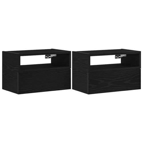 Zidni noćni ormarići 2 kom crni 45x26x28,5 cm - Crna 2 Cijena