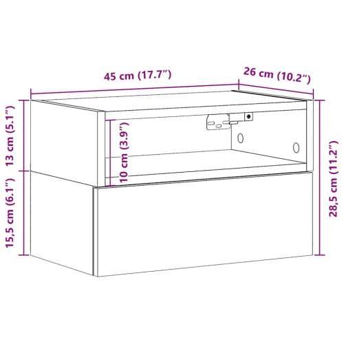 Zidni noćni ormarići 2 kom crni 45x26x28,5 cm - Crna 2 Cijena
