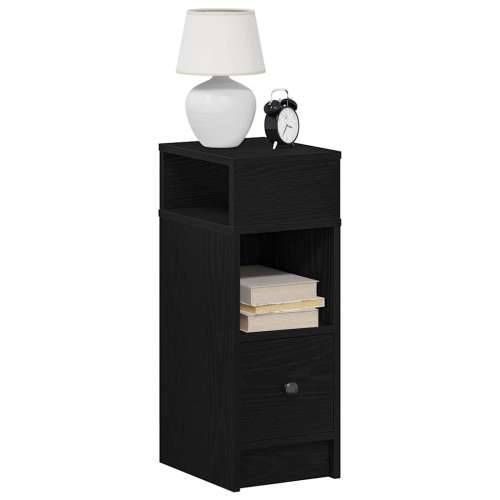 Noćni ormarić s ladicom crni 25x31x66 cm - Crna 1 Cijena