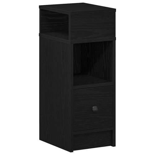 Noćni ormarić s ladicom crni 25x31x66 cm - Crna 1 Cijena