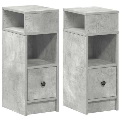 Noćni ormarići 2 kom s ladicom beton siva 25x31x66 cm - Beton siva 2 Cijena