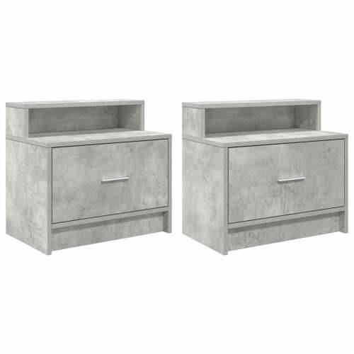 Noćni ormarići s ladicom 2 kom beton sivi 51x31x47 cm - Beton siva 2 Cijena