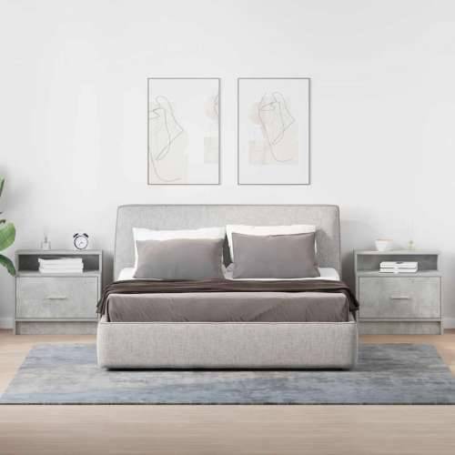 Noćni ormarići s ladicom 2 kom beton sivi 51x31x47 cm - Beton siva 2 Cijena