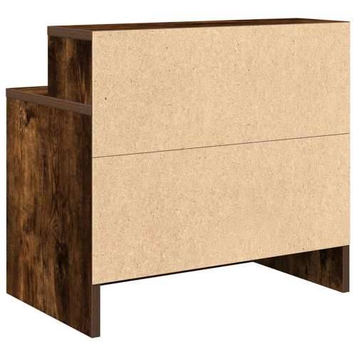 Noćni ormarići s ladicom 2 kom dimljeni hrast 51x31x47 cm - Dimljeni hrast 2 Cijena