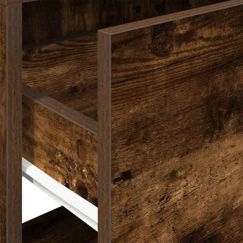 Noćni ormarići s ladicom 2 kom dimljeni hrast 51x31x47 cm - Dimljeni hrast 2 Cijena