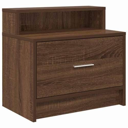 Noćni ormarić s ladicom smeđi hrast 51x31x47 cm - Smeđi hrast 1 Cijena