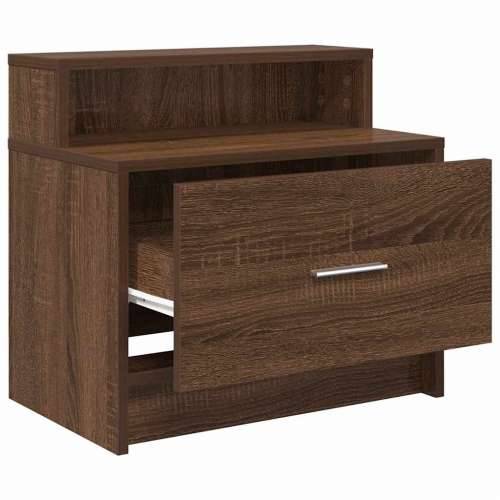 Noćni ormarić s ladicom smeđi hrast 51x31x47 cm - Smeđi hrast 1 Cijena