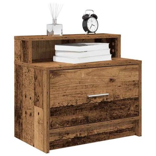 Noćni ormarić s ladicom staro drvo 51x31x47 cm - Staro drvo 1 Cijena