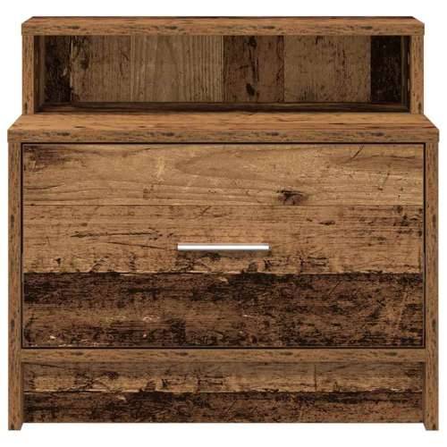 Noćni ormarić s ladicom staro drvo 51x31x47 cm - Staro drvo 1 Cijena