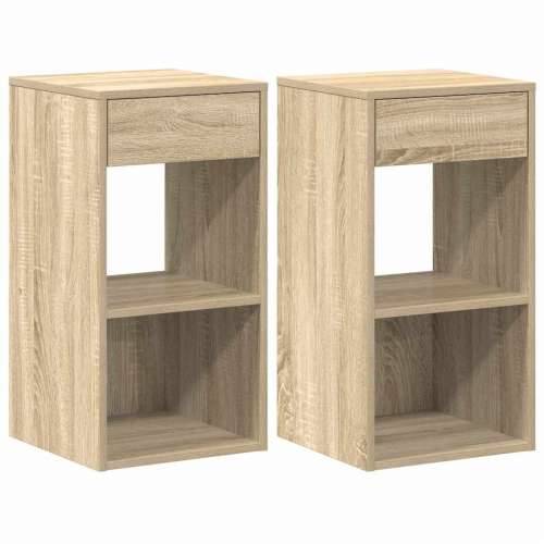 Noćni ormarići s ladicom 2 kom sonoma hrast 35x34x66,5 cm - sonoma hrast 2 Cijena