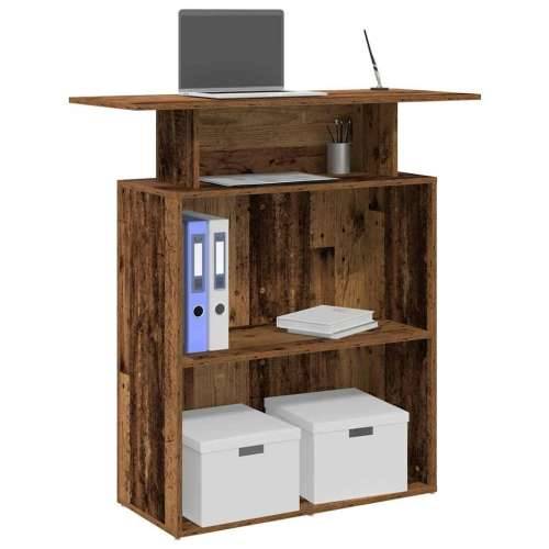 Recepcijski stol staro drvo 100x40x104 cm konstruirano drvo - Staro drvo Cijena