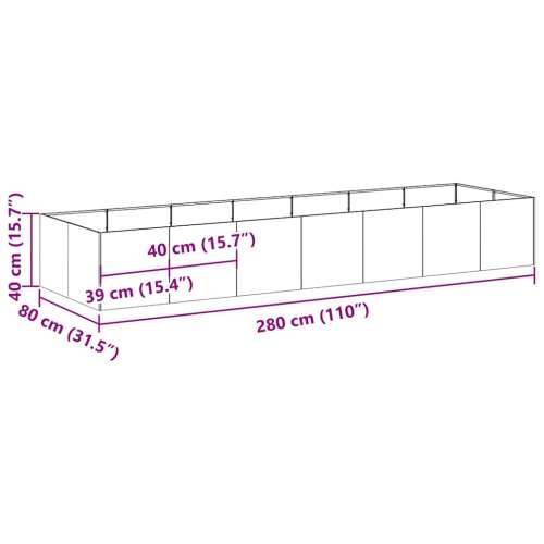 Sadilica antracit 280x80x40 cm od čelika - Antracit 280 x 80 x 40 cm 1 Cijena