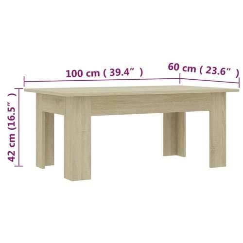 Stolić za kavu boja hrasta 100 x 60 x 42 cm konstruirano drvo - sonoma hrast 100 x 60 x 42 cm 1 Cijena