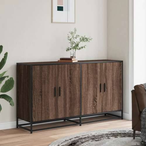 Komoda smeđi hrast 134x35x76 cm konstruirano drvo - Smeđi hrast 1 Cijena