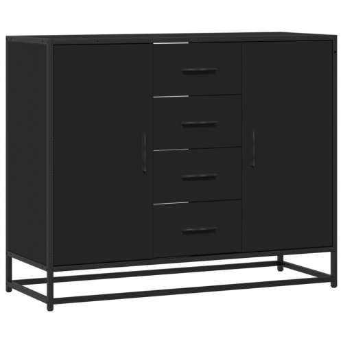 Komoda crna 92x35x76 cm od konstruiranog drva - Crna 1 Cijena