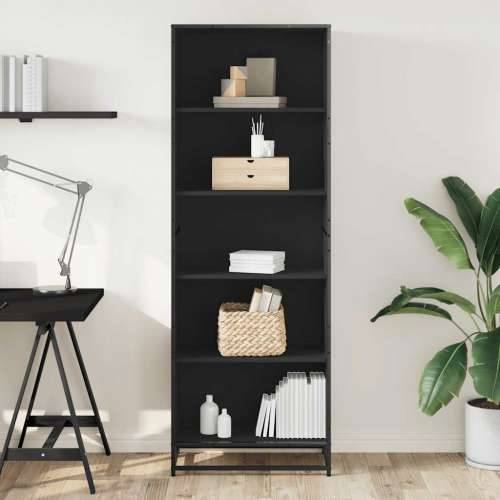 Polica za knjige crna 60x35x170,5 cm izrađeno drvo - Crna 1 170.5 cm 60 cm Cijena