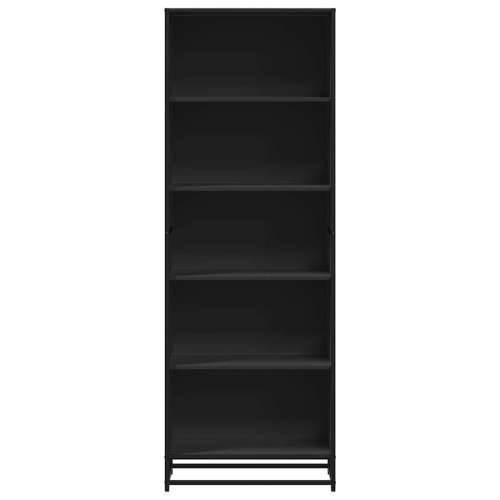 Polica za knjige crna 60x35x170,5 cm izrađeno drvo - Crna 1 170.5 cm 60 cm Cijena