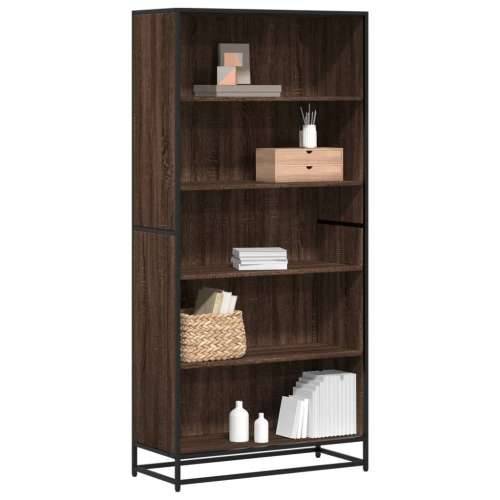 Polica za knjige smeđi hrast 80,5x35x170,5 cm izrađeno drvo - Smeđi hrast 1 170.5 cm 80.5 cm Cijena