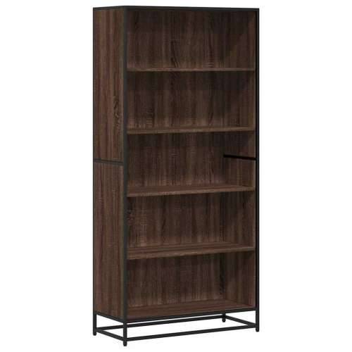 Polica za knjige smeđi hrast 80,5x35x170,5 cm izrađeno drvo - Smeđi hrast 1 170.5 cm 80.5 cm Cijena