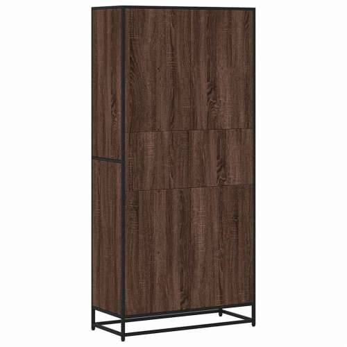 Polica za knjige smeđi hrast 80,5x35x170,5 cm izrađeno drvo - Smeđi hrast 1 170.5 cm 80.5 cm Cijena