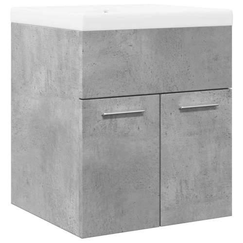 2-dijelni set kupaonskog namještaja siva boja betona drveni - Beton siva 41 x 38.5 x 46 cm bez slavine 1 Cijena