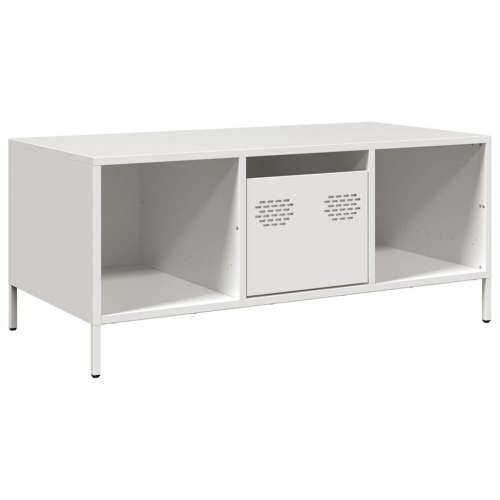 Stolić za kavu bijeli 101,5x50x43,5 cm hladno valjani čelik - Bijela 1 Cijena