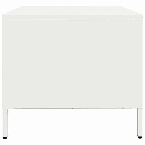 Stolić za kavu bijeli 101,5x50x43,5 cm hladno valjani čelik - Bijela 1 Cijena