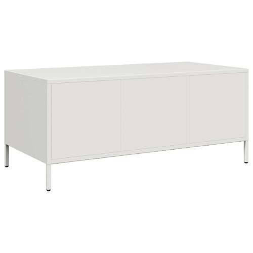 Stolić za kavu bijeli 101,5x50x43,5 cm hladno valjani čelik - Bijela 1 Cijena