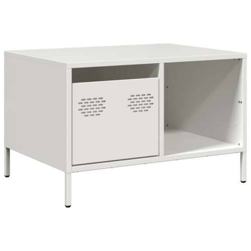 Stolić za kavu bijeli 68,5x50x43,5 cm hladno valjani čelik - Bijela 1 Cijena