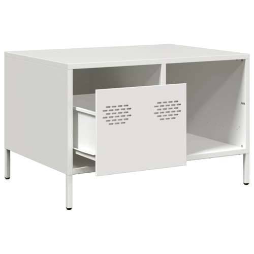 Stolić za kavu bijeli 68,5x50x43,5 cm hladno valjani čelik - Bijela 1 Cijena