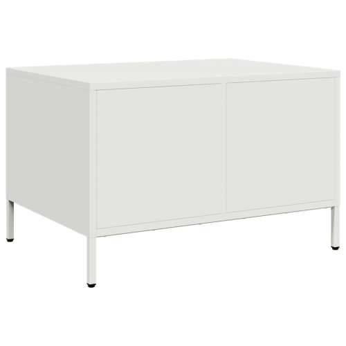 Stolić za kavu bijeli 68,5x50x43,5 cm hladno valjani čelik - Bijela 1 Cijena