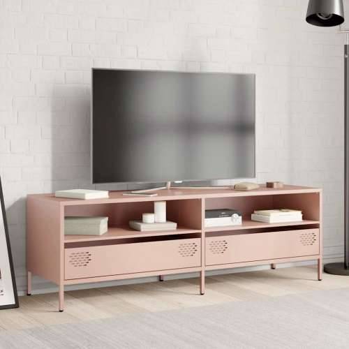 TV ormarić ružičasti 135x39x43,5 cm hladno valjani čelik - Ružičasta 1 135 cm Cijena